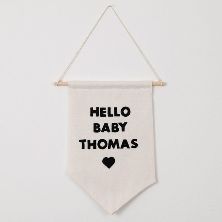 New Baby Boy Nursery Flag - Hello Baby! - Image 2