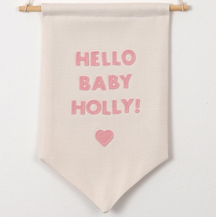 New Baby Girl Nursery Flag - Hello Baby! - Image 3