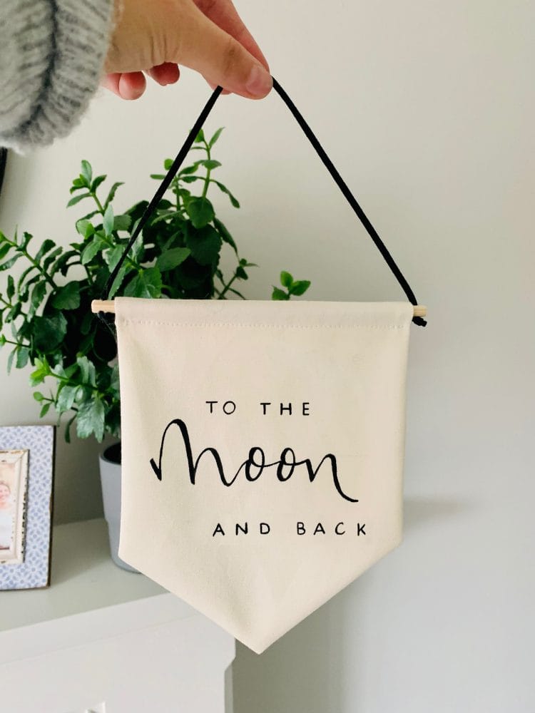 To the Moon & Back Banner Flag