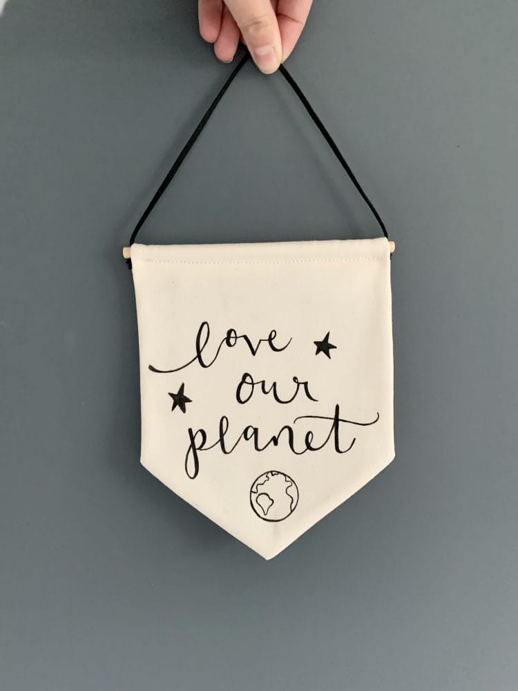 Love Our Planet Banner Flag